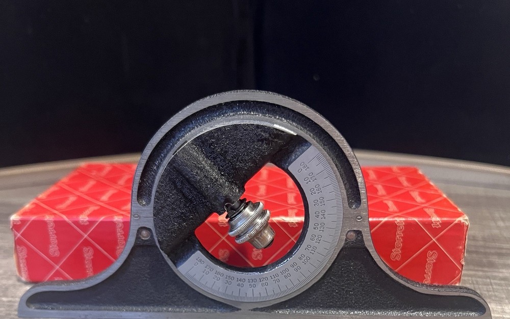 Starrett Satin Chrome Protractor Head CPNR1224W Original box /packaging