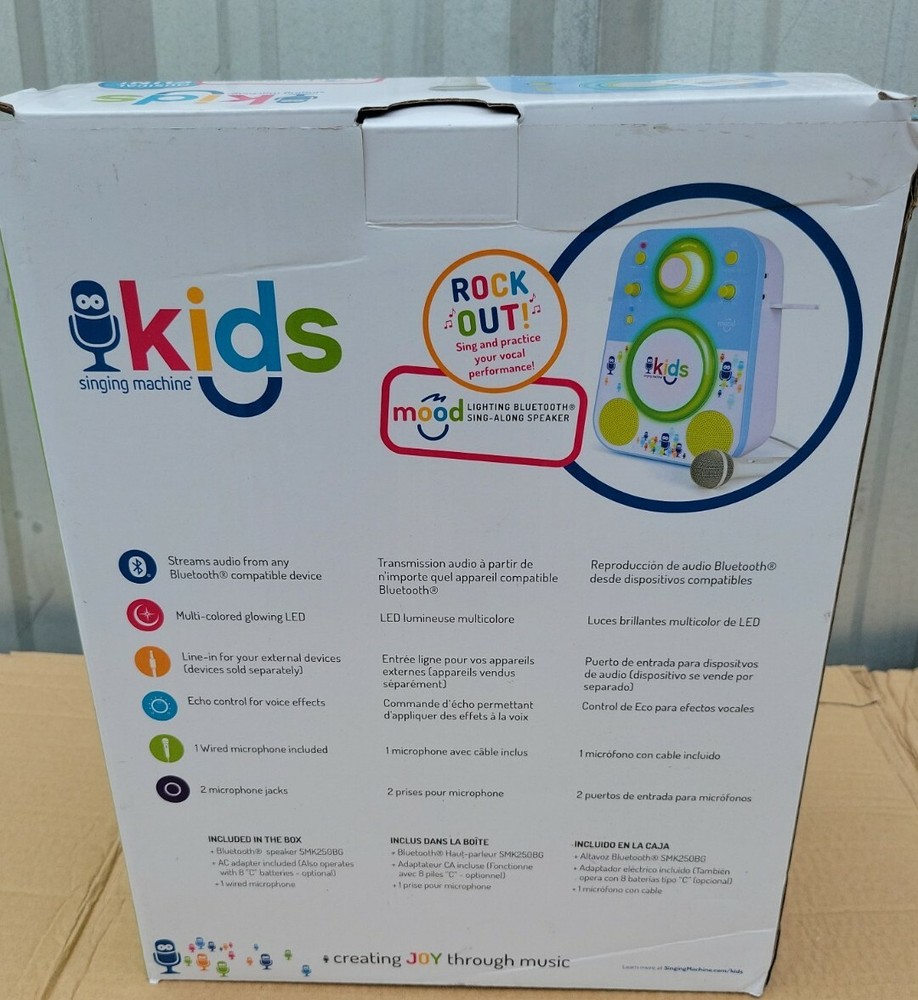 💥 Singing Machine SMK250BG Kids Bluetooth Karaoke System