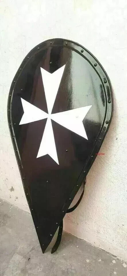 Medieval Templar 28" Heater Shield Battle Warrior Shield Crusader Armour Shield