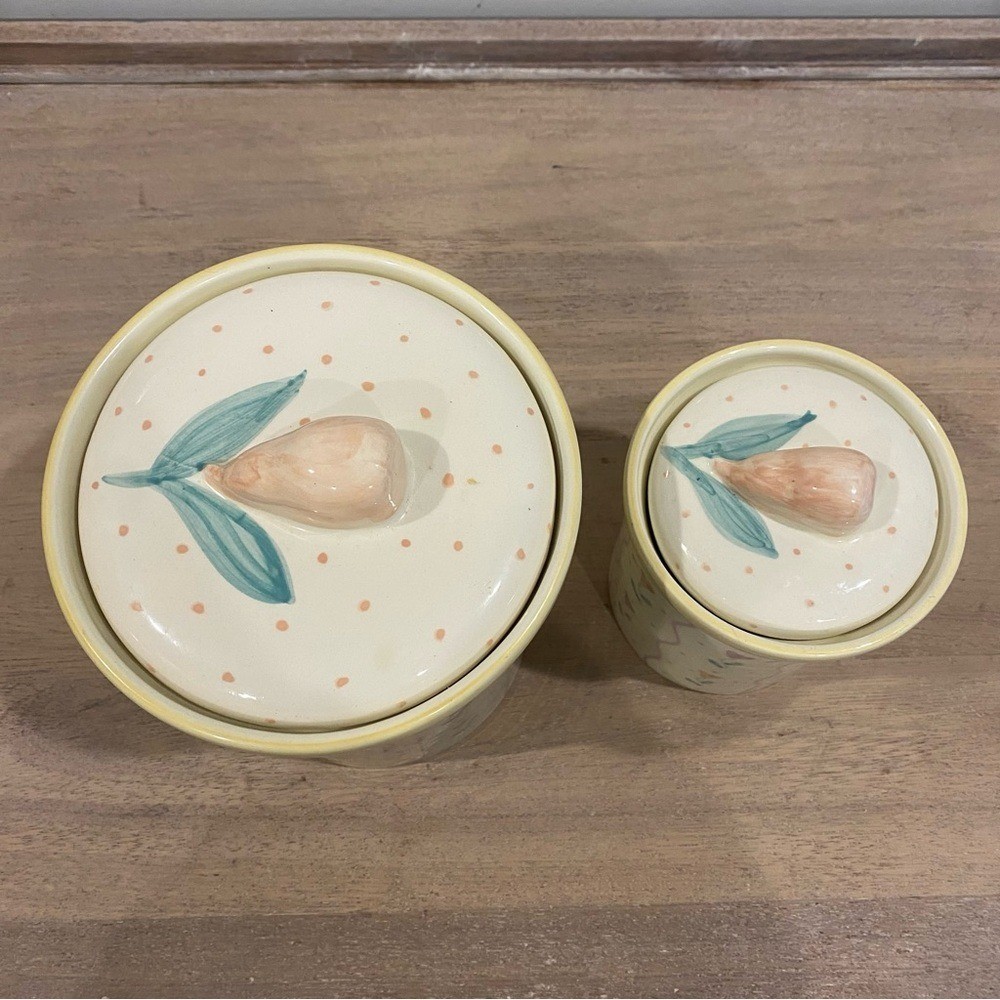 Andrea West Presen Tense Easter Canisters, Spring Kitchen Canisters