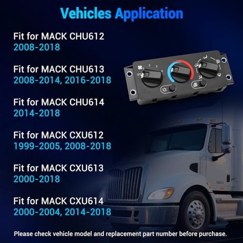 Climate Control Module Switch 70826280, Tempeature Control Panel Compatible