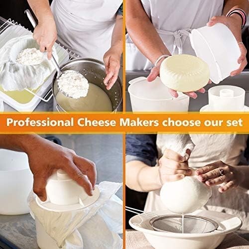 Versatile Cheese Making Kit: Includes Mold, Follower & Reusable Cheesecloth
