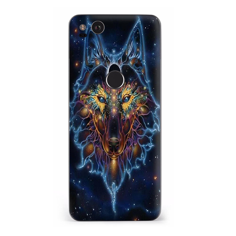 Google Pixel 2 Skins Decal Wrap Wolf Dreamcatcher Color