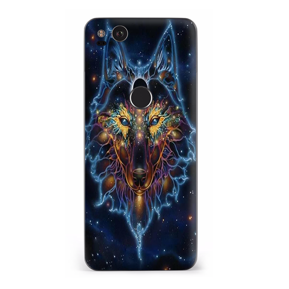Google Pixel 2 Skins Decal Wrap Wolf Dreamcatcher Color