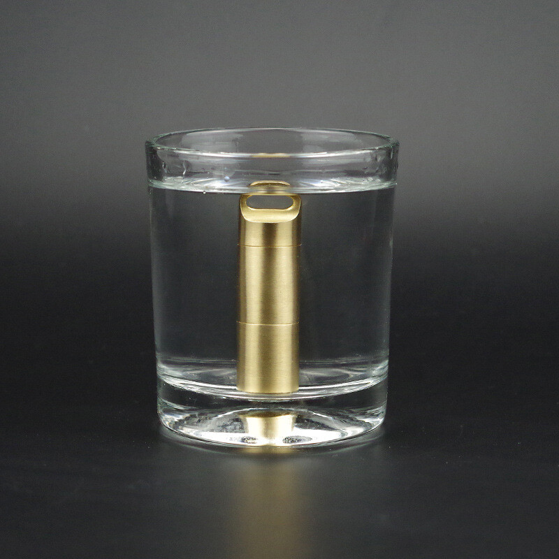 1PC Brass Pill Case Holder EDC Pill Organizer Container 2 Compartment Waterproof