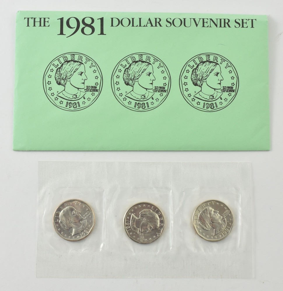 1981 Susan B Anthony $1 Souvenir Set W/ OGP