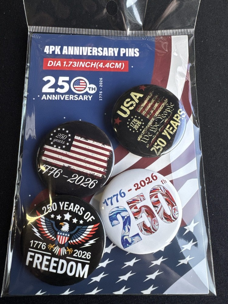 America 250 Button Pins