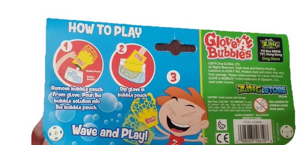 Zing Glove A Bubbles Bubble Maker, 3+ years, Fox