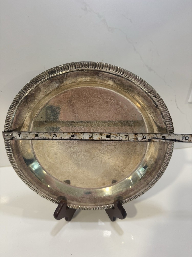 Vintage Engraved Silver Plate