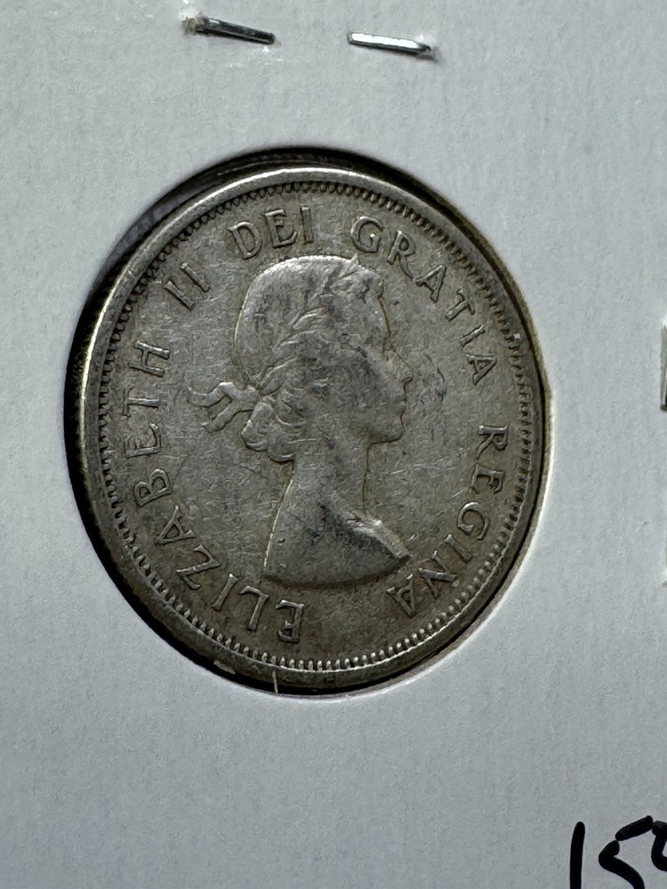 1964 Canada 25 Cents Silver Coin