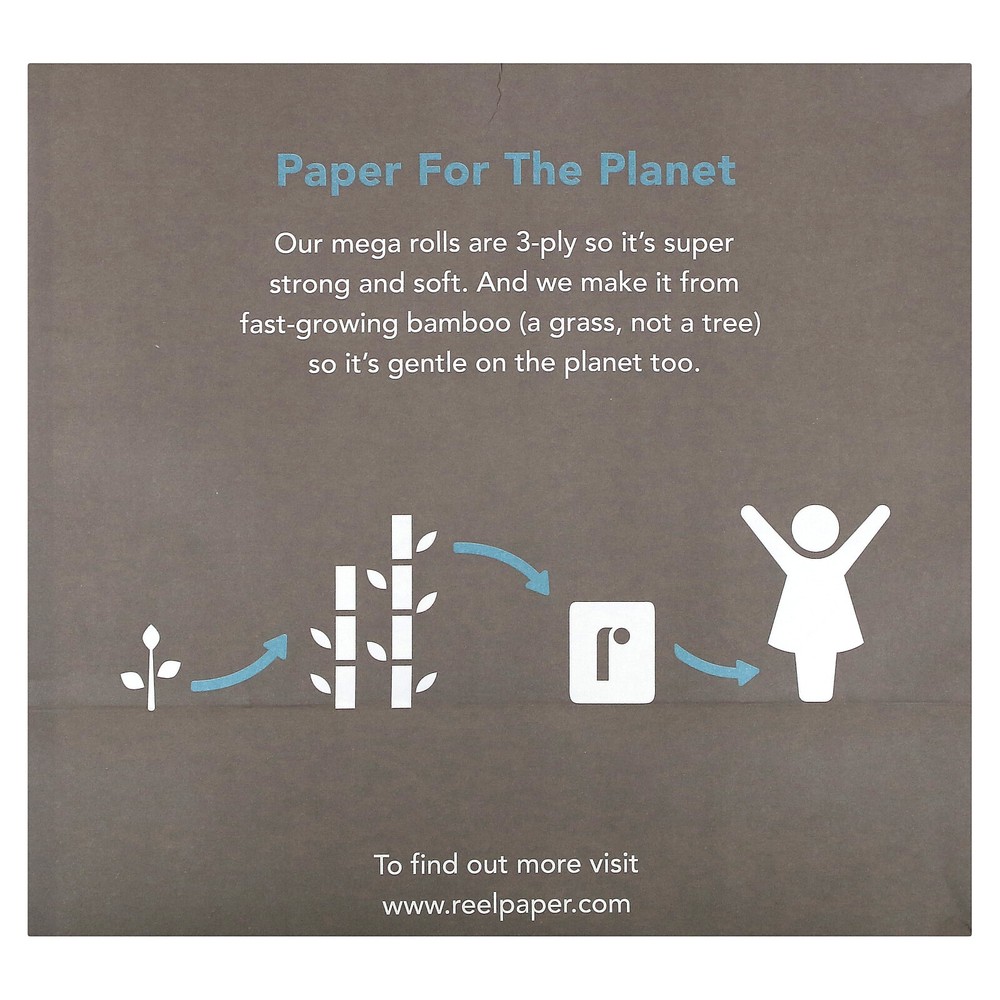 Premium Tree-Free Toilet Paper, 4 Mega Rolls