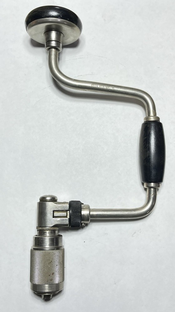 Vintage Bell System 10" Bit Brace Used