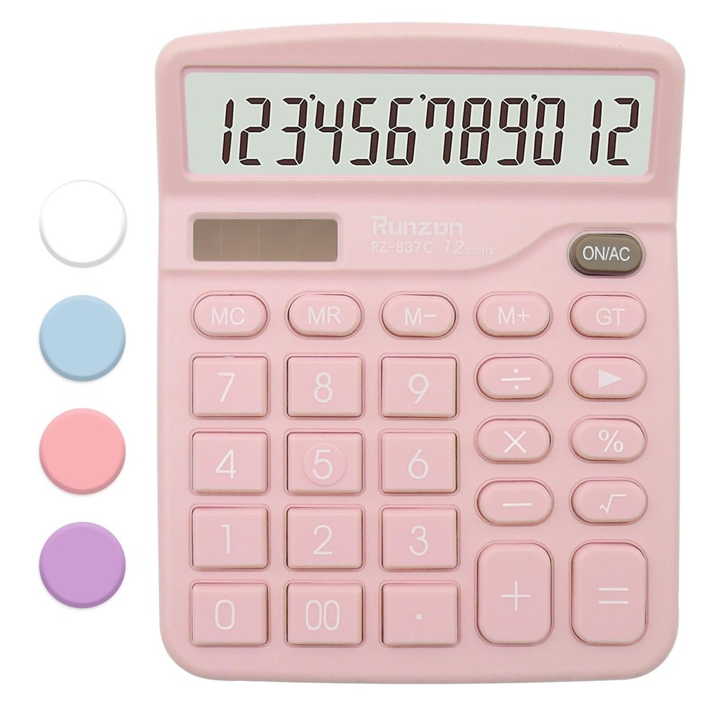 Basic Office Desktop Calculator - 12 Digit Large LCD Display, Sensitive Butto...