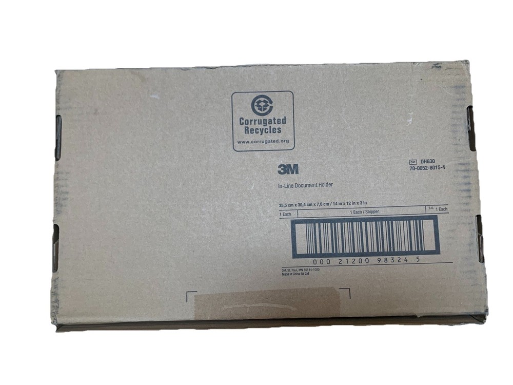 3M In-Line Document Holder. DH630. 14x12x3 New-Opened Box
