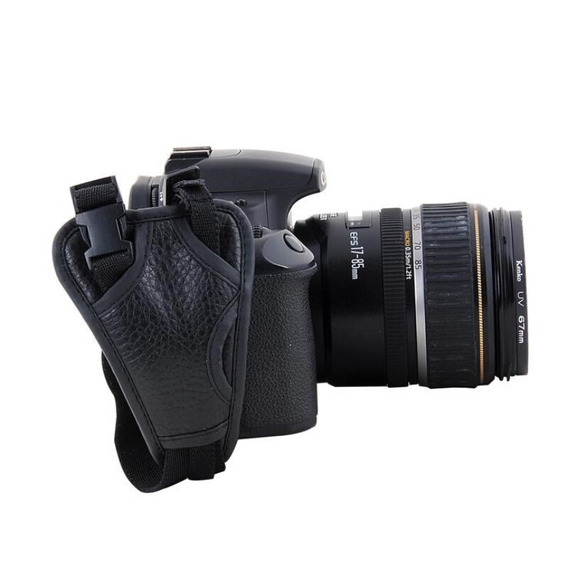 Camera Strap PU Leather Anti-Slip Wristband Triangular Adjustable Handle Strap