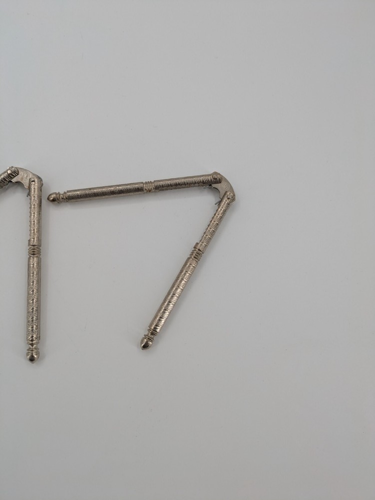 (2) Vintage HMQ Metal Nutcrackers Handheld