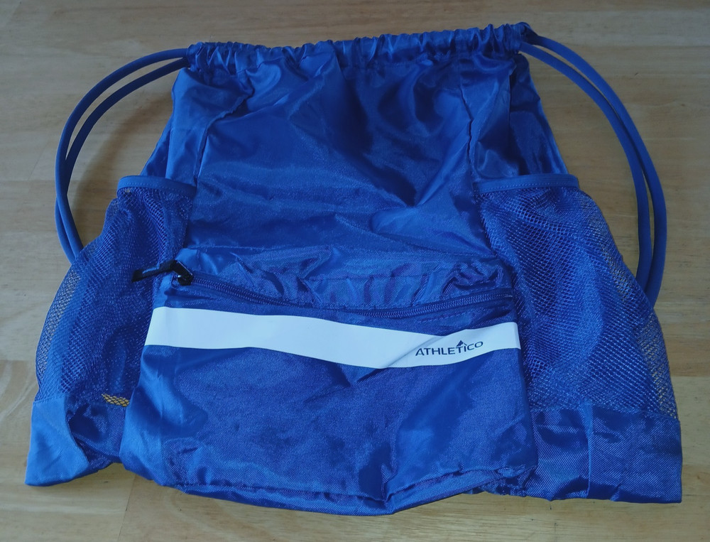 ATHLETICO BLUE DRAW-STRING SOCCER BAG/SHOULDER PACK-NICE-BARELY USED