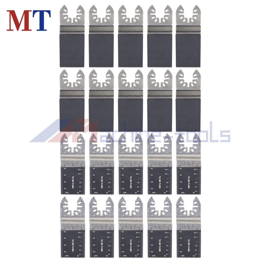 20 Pack Metal Oscillating Tool Multitool Quick Release Oscillating Saw Blades