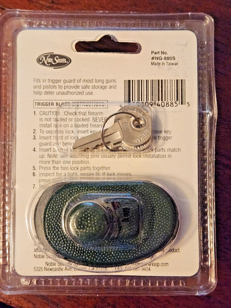Noble Security Trigger Guard - Die Cast with 2 Keys