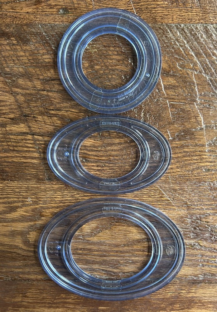 Creative Memories Custom Cutting System 2 Ovals 1 Circle Pattern Scrapbooking