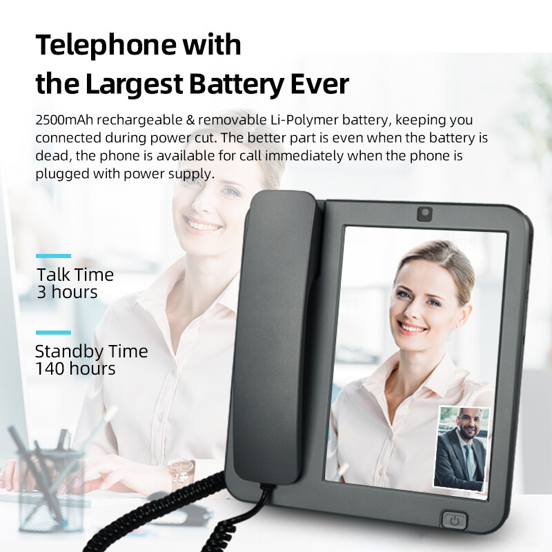 SIM Card Android Fixed Wireless Desktop Telephone Touch Screen Smart Video Phone