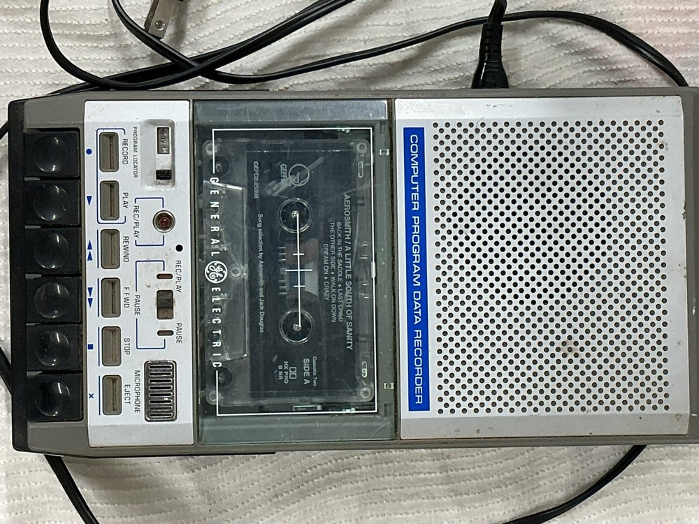 General Electric Computer Program Data Recorder Cassette Player Works