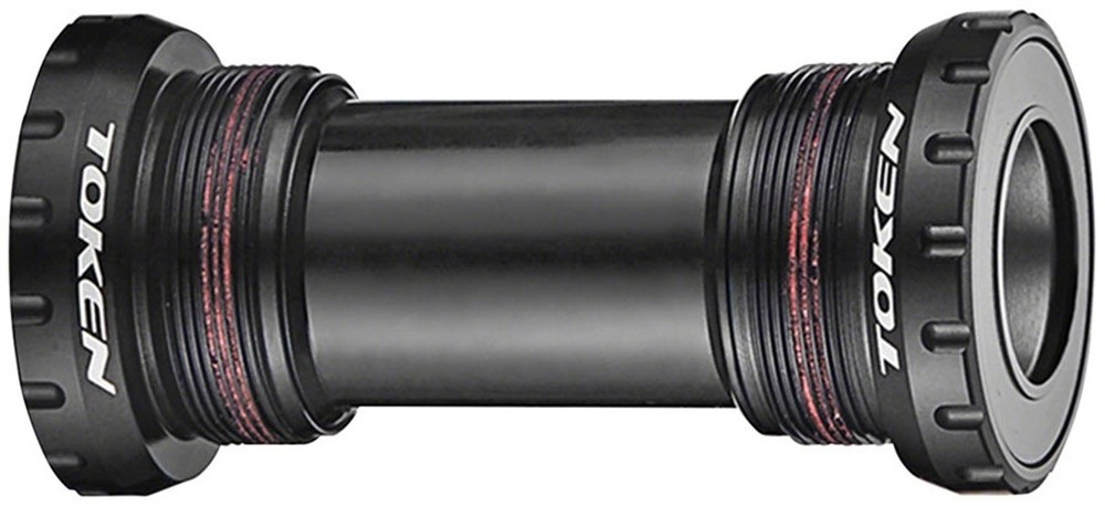 Token TK878 Threaded Bottom Bracket - English, Shimano HollowTech II, Black