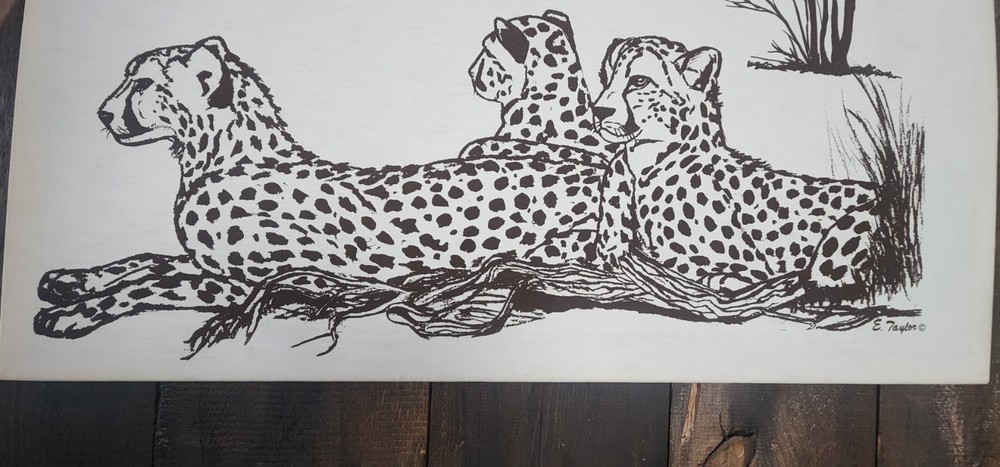 MCM Fabric Wall Art Cheetahs by E. Taylor