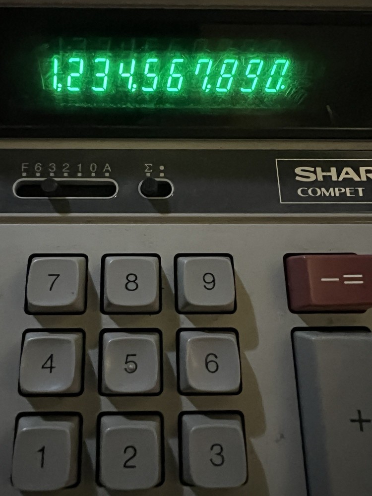Vintage Sharp Compet QS-1122A Calculator 10 Digit Tested Working