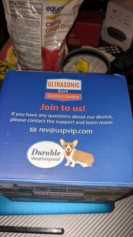 Ultrasonic Bark Control Device Durable Waterproof 9 volt Battery Not Included