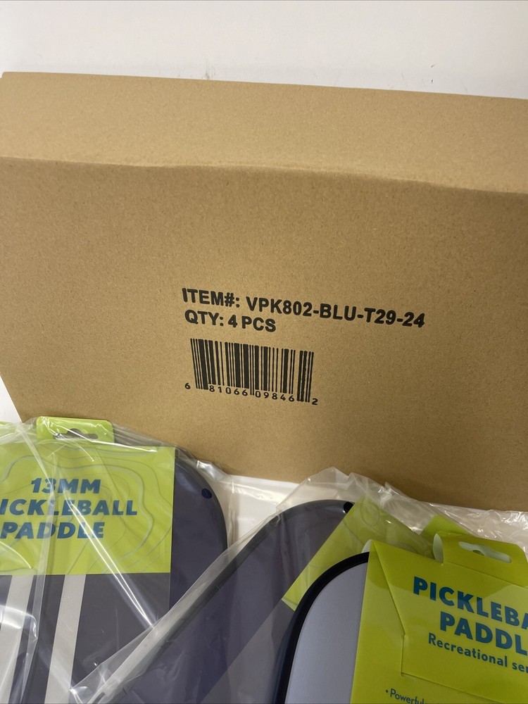 4 Pack Sakar Pickleball Paddle - Light Blue/Dark Blue Stripe New