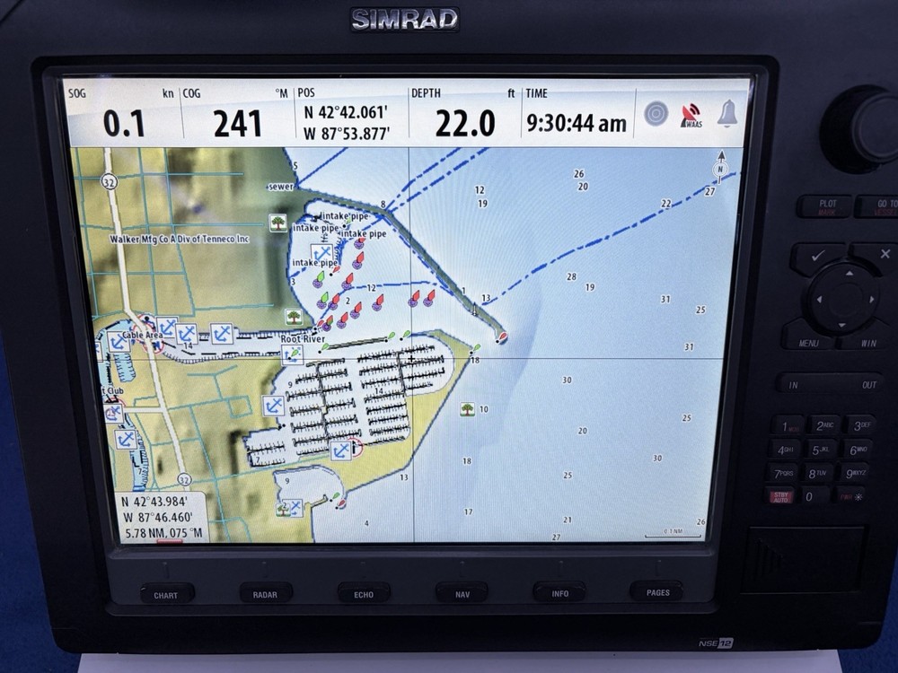 Simrad NSE 12 GPS Chartplotter Multifunction Display W/ Cover - See Description