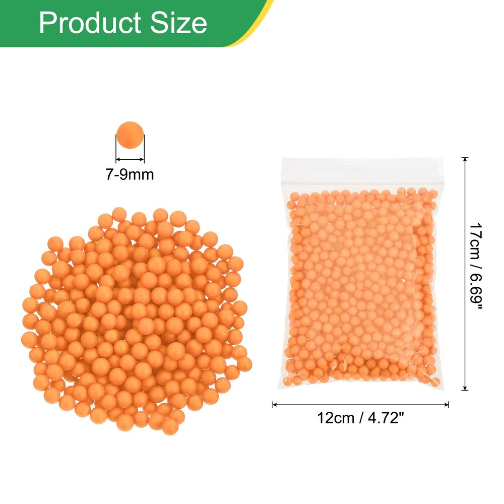 Foam Beads, 7-9mm Mini Small Balls Polystyrene Beads Gold