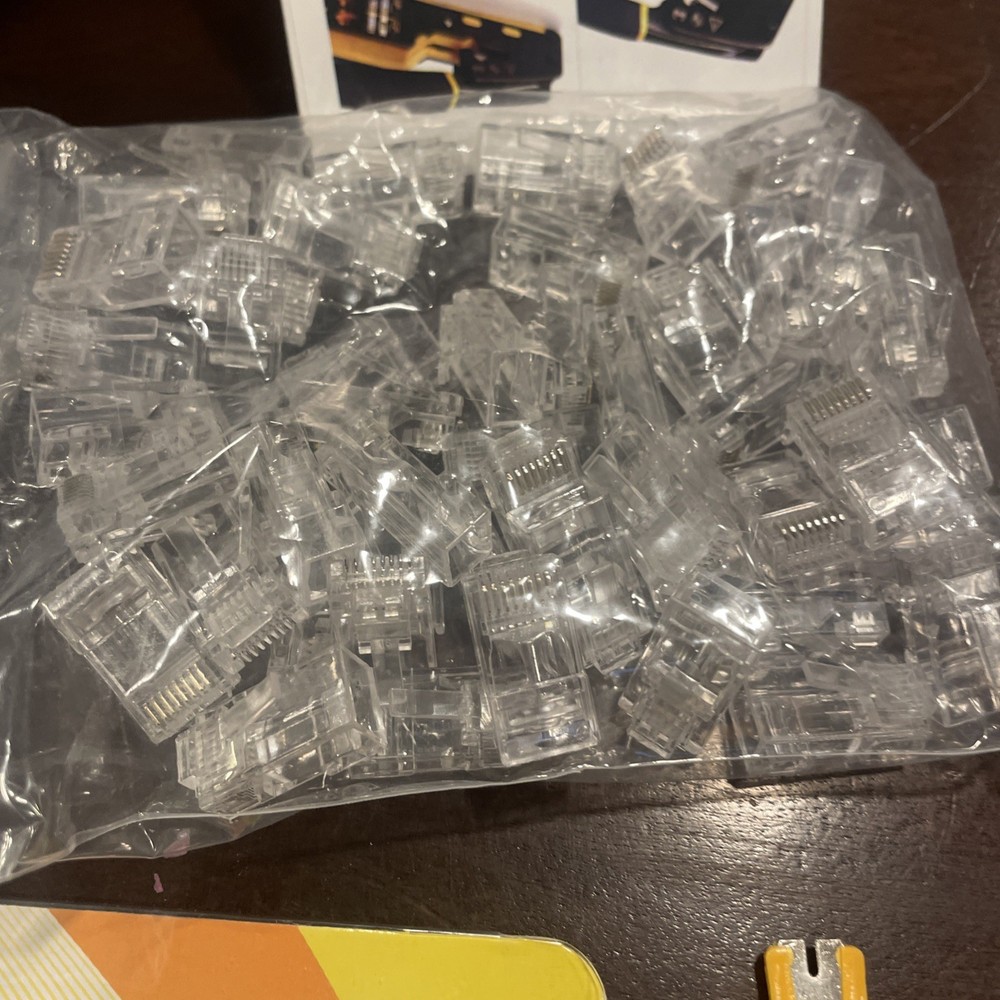 Ergonomic Pass-Through Crimper & Testing Kit for Ethernet Cable Installation