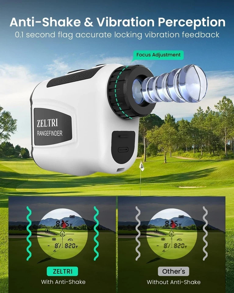 Golf Rangefinder 875-Yard, Laser Golf Range Finder with Slope Indicator Light