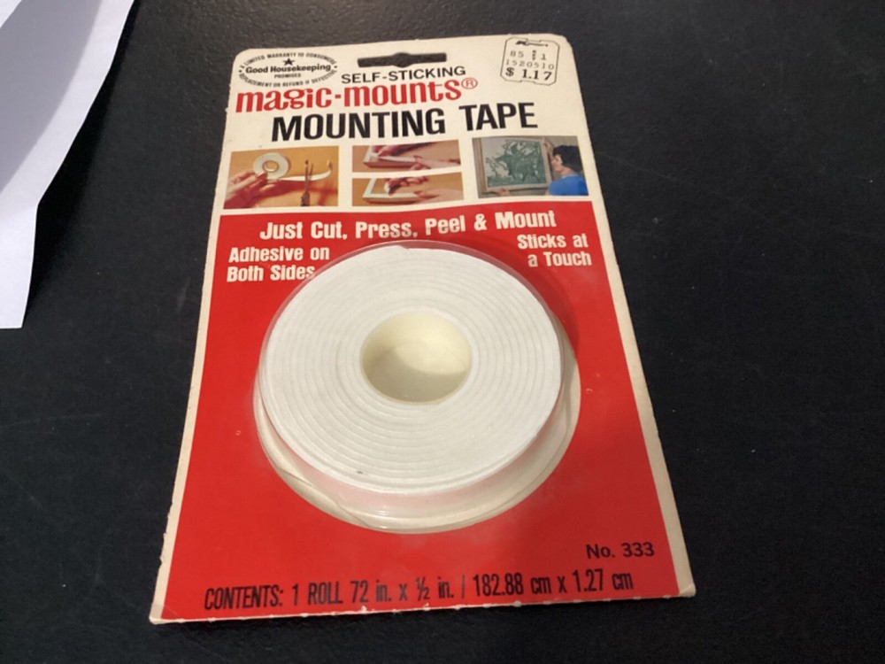 Vintage Magic Mounts Self Sticking Mounting Tape