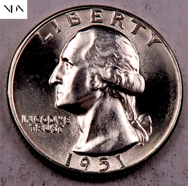 1951-S Washington Quarter - Gem BU - 90% Silver - Better Date!
