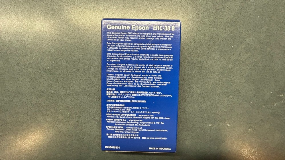 11 Genuine Epson ERC-38B Black Printer Ribbon Cartridges