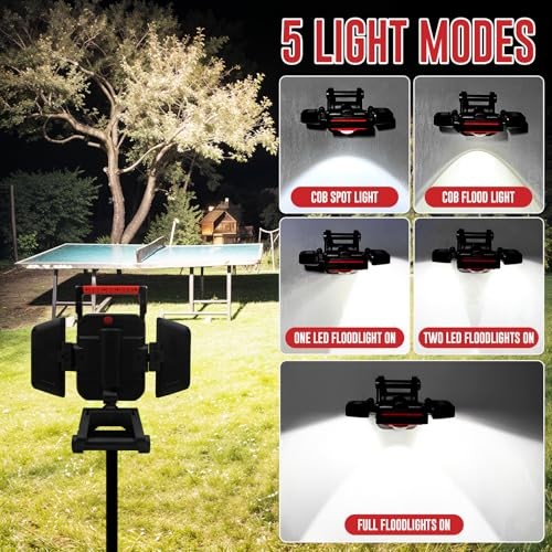 40W Rechargeable Work Light, 4000LM Magnetic Work Light, Foldable&360°
