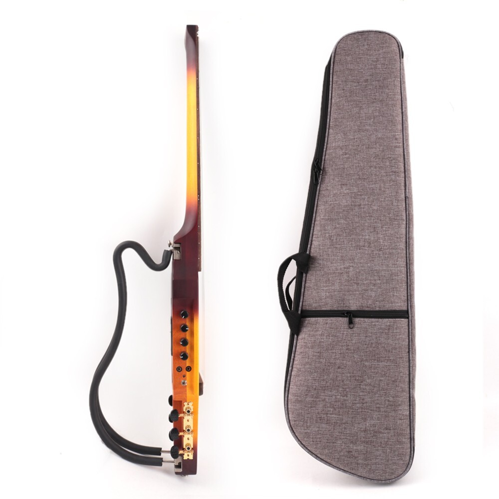 electric classical guitar silent nylon string headless built in effect portable