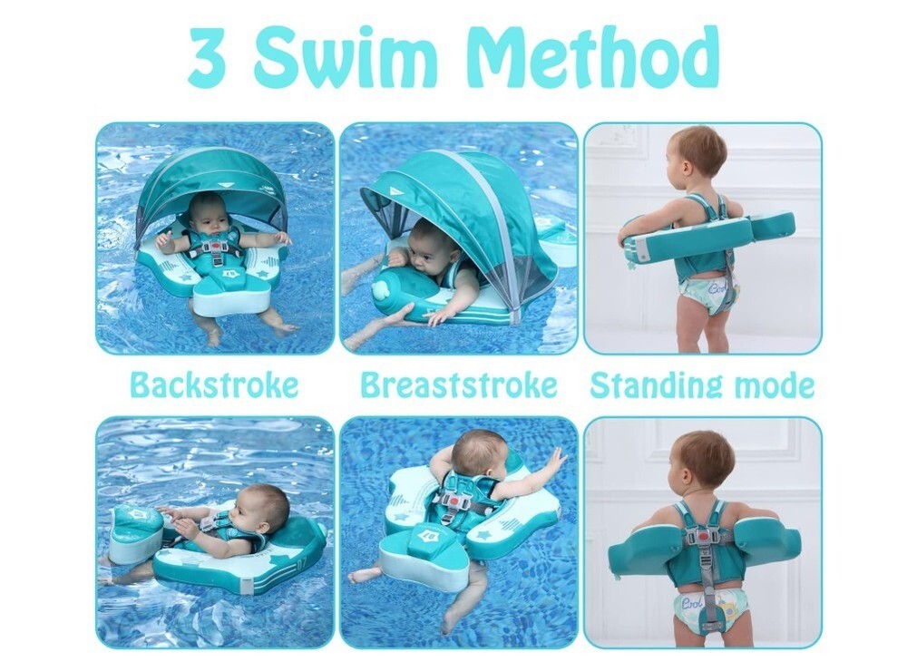 Mambobaby Float with Canopy Baby Float No.7 Airplane - Green