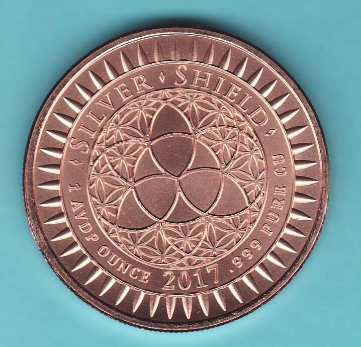 WINTER IS HERE 1 oz. Copper Round MINI MINTAGE #8 Silver Shield 2017