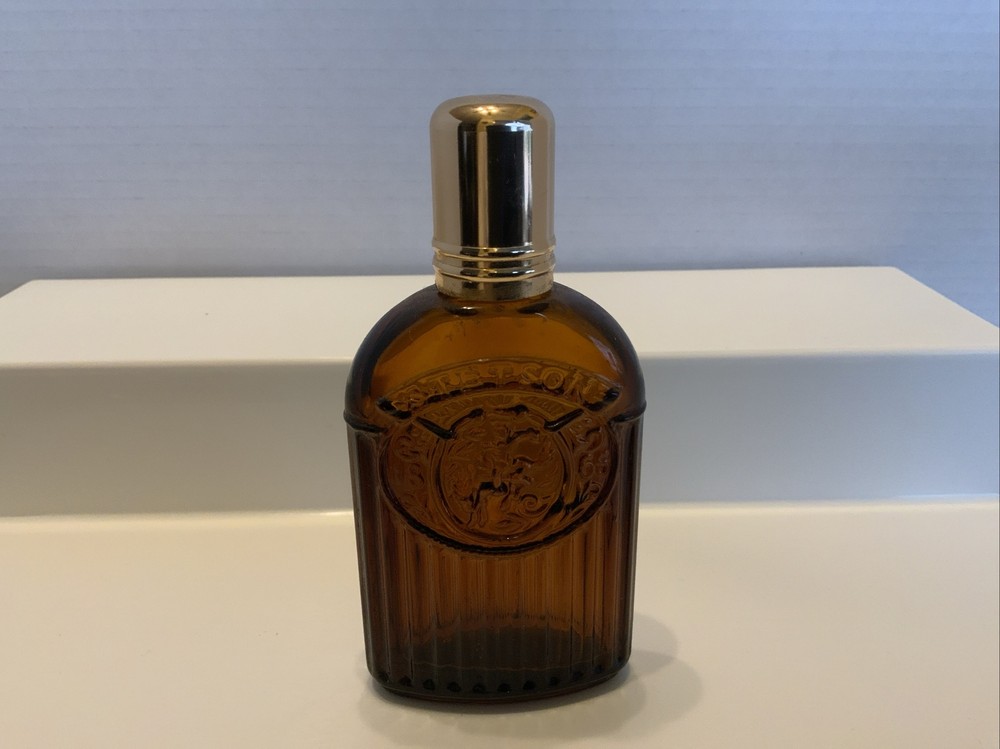 Vintage Perfume Bottle STETSON 1.75 OZ. 5” Tall Empty