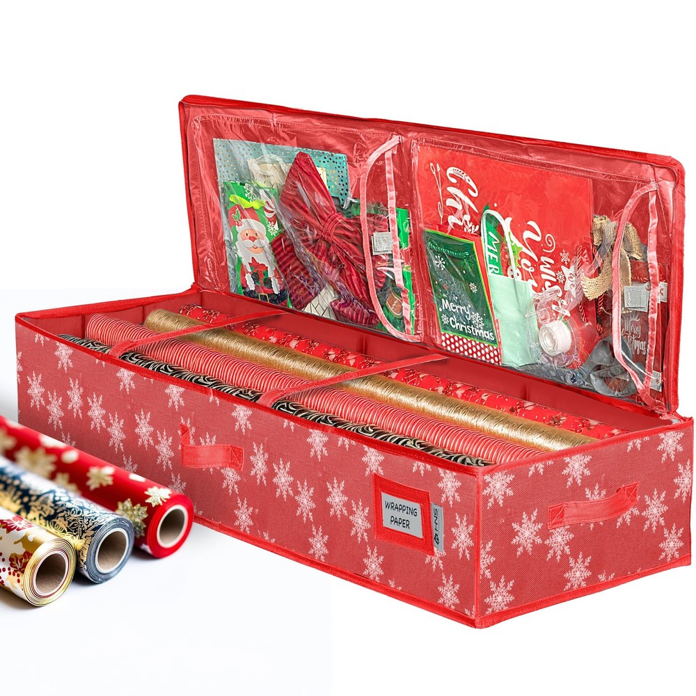 Premium Wrapping Paper Storage Container -Durable Material 600D tear-proof - ...