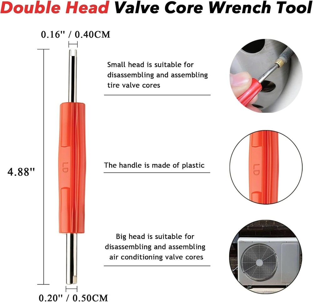 Dual Head A/C Valve Core Remover Tool - Versatile Automotive Repair Solution