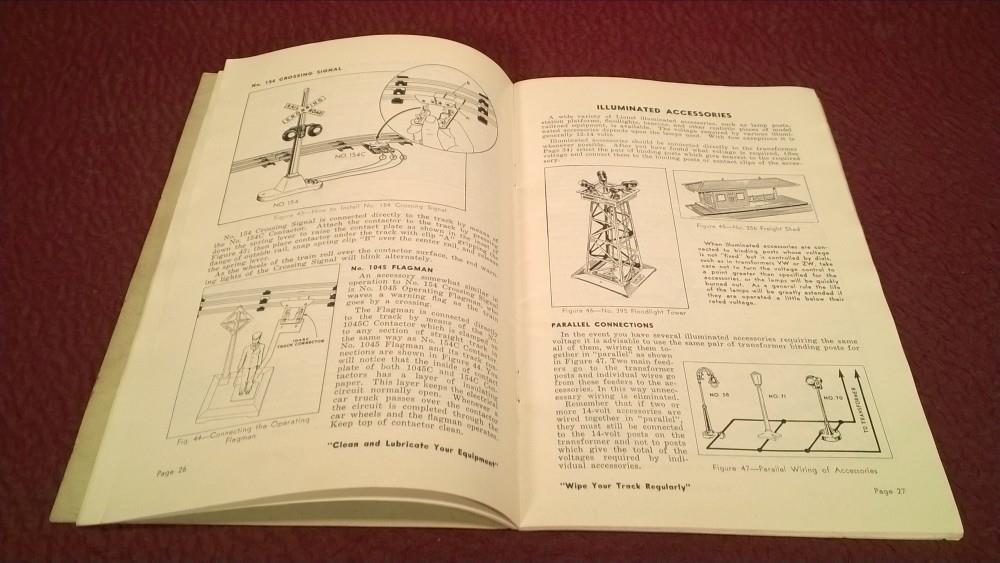 LIONEL POST WAR 1951 OPERATING INSTRUCTIONS BOOKLET