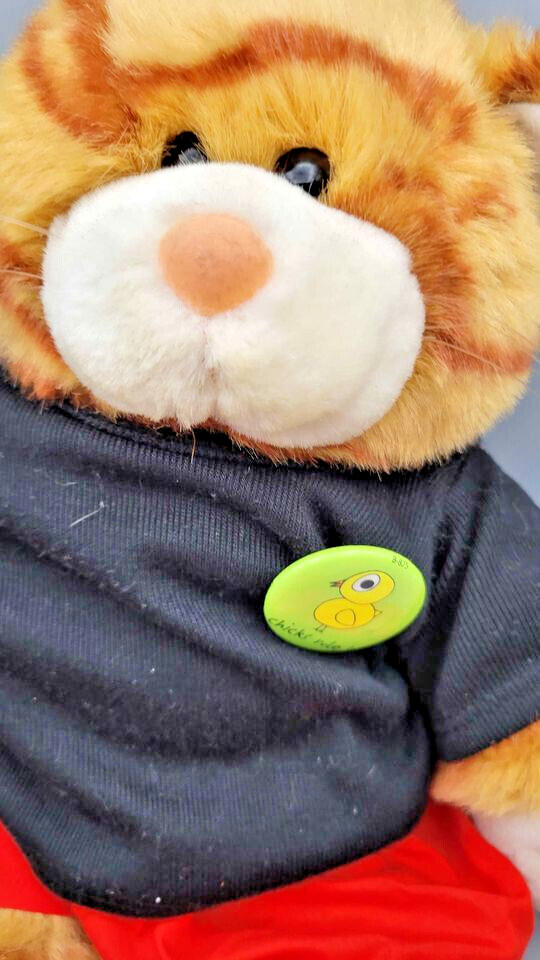 1997 Retired Dressed Chicks Rule Button Build A Bear Tabby Striped Cat 16"