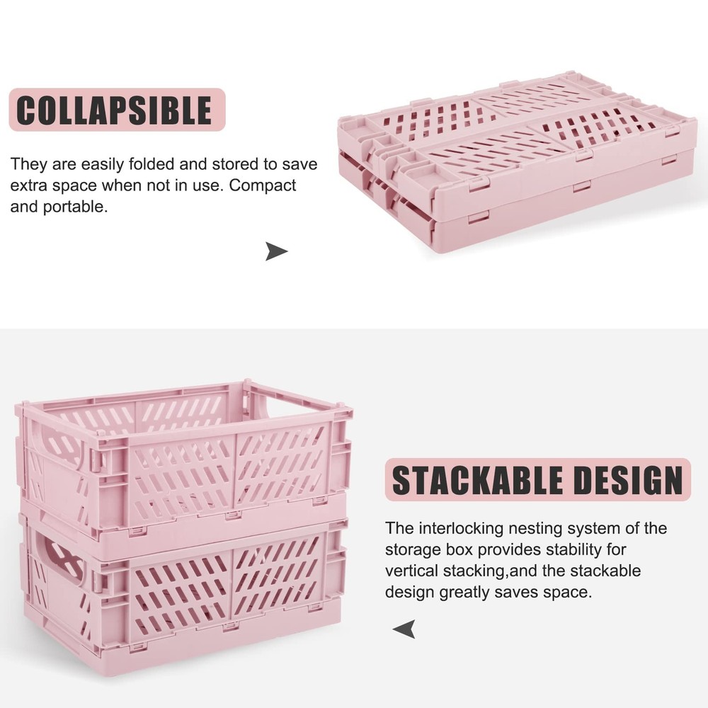 Plastic Baskets for Desk Organizing, Drawer Organizer, 2 Medium+2 Small Durab...