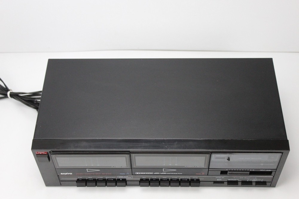 Sanyo Double Cassette Deck Playback and Record Model RD-W41A