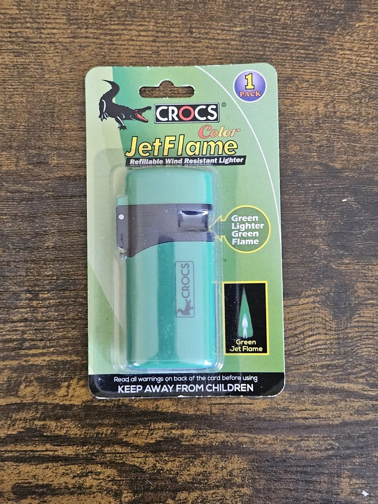 CROCS Color Jet Flame Refillable Green Lighter